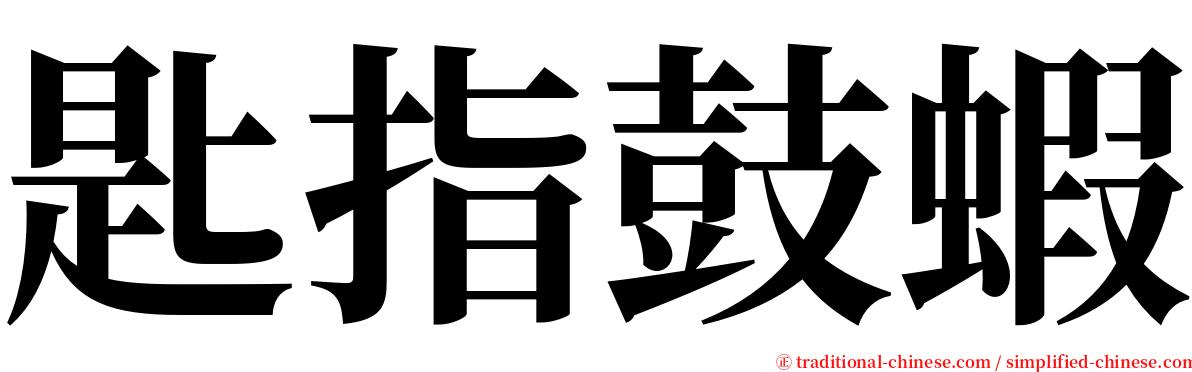 匙指鼓蝦 serif font