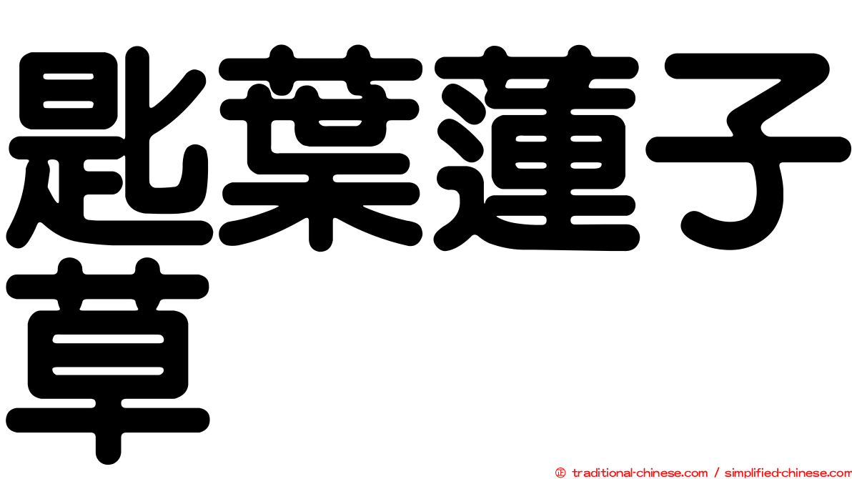 匙葉蓮子草