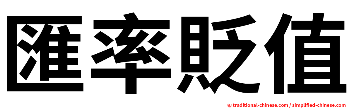 匯率貶值