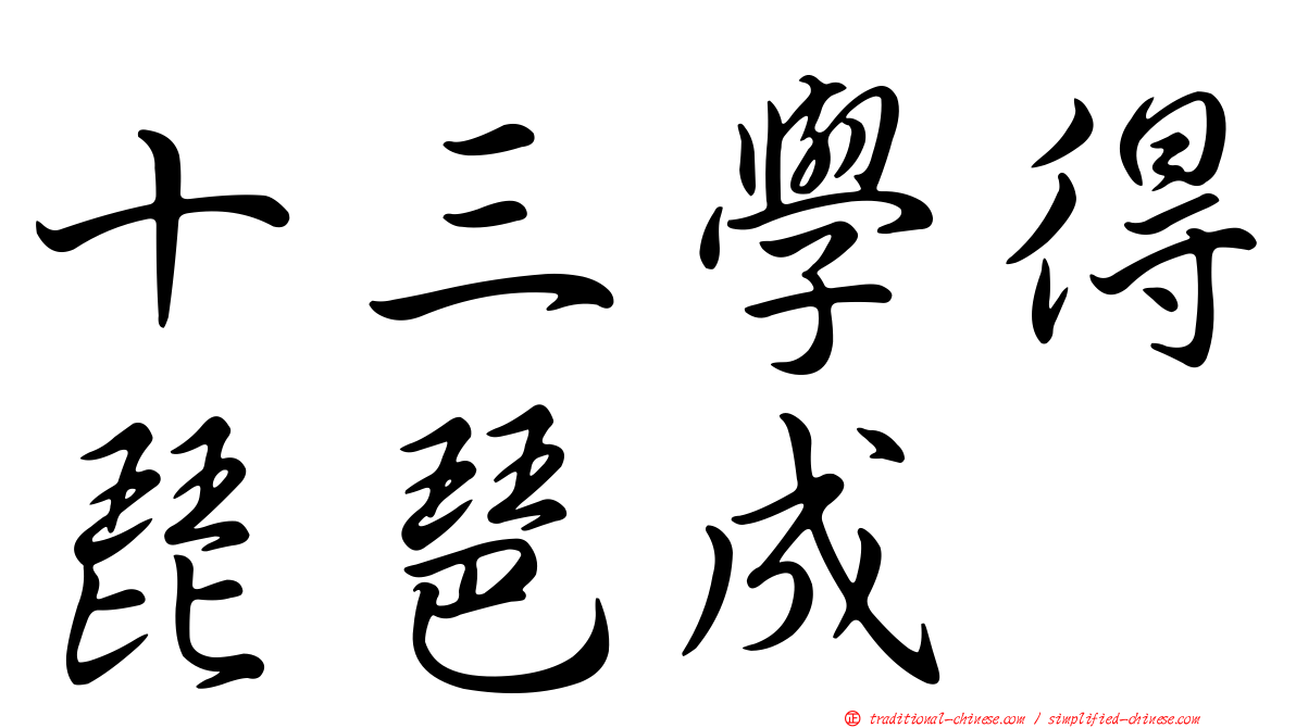 十三學得琵琶成