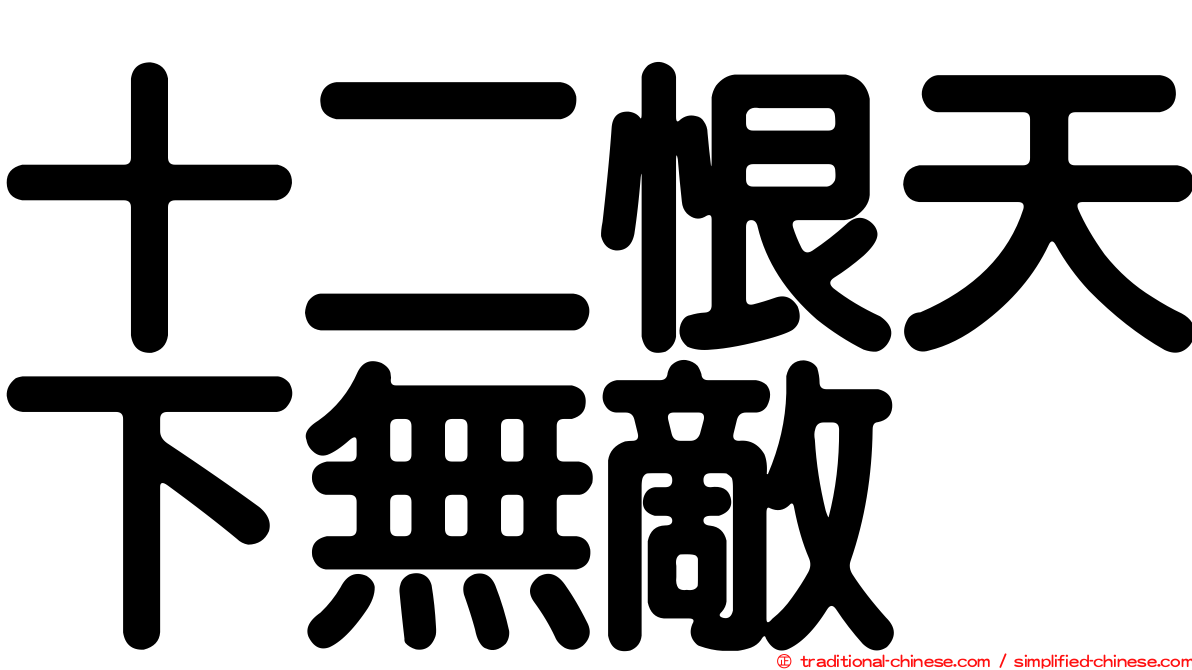 十二恨天下無敵