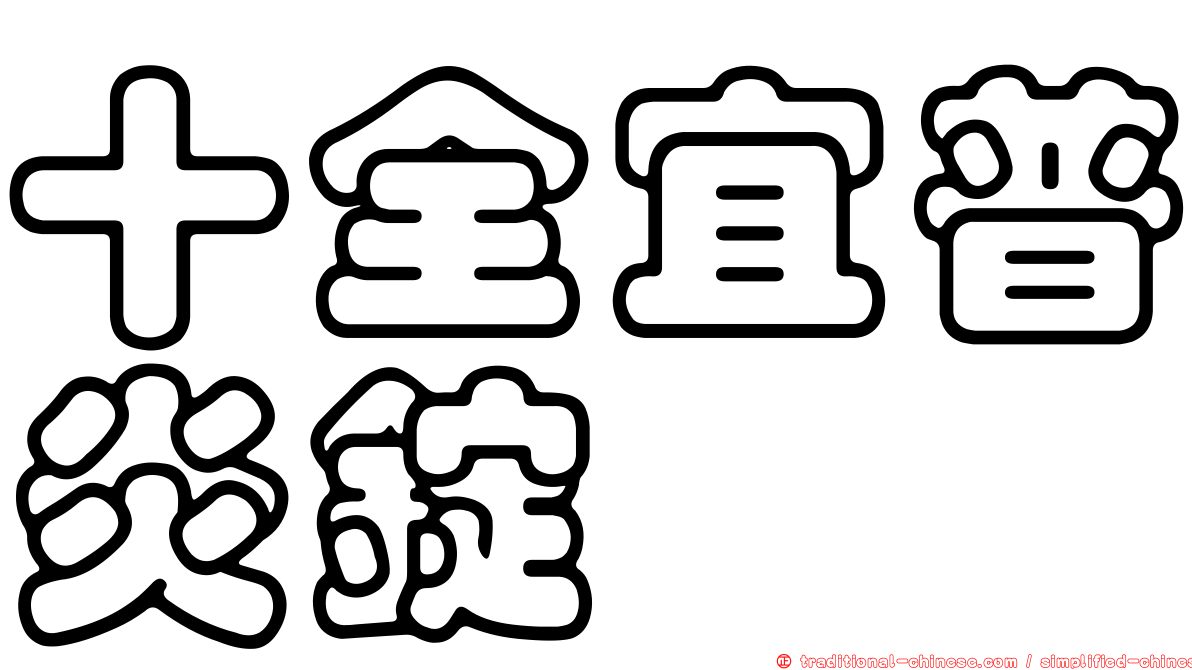 十全宜普炎錠