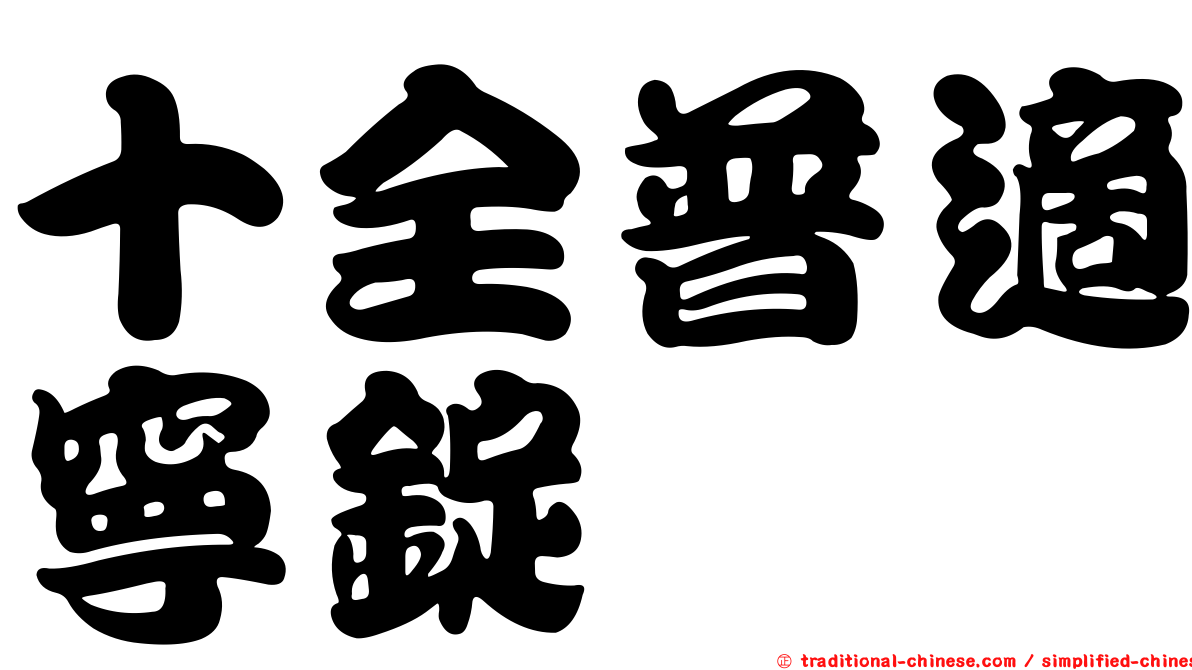 十全普適寧錠