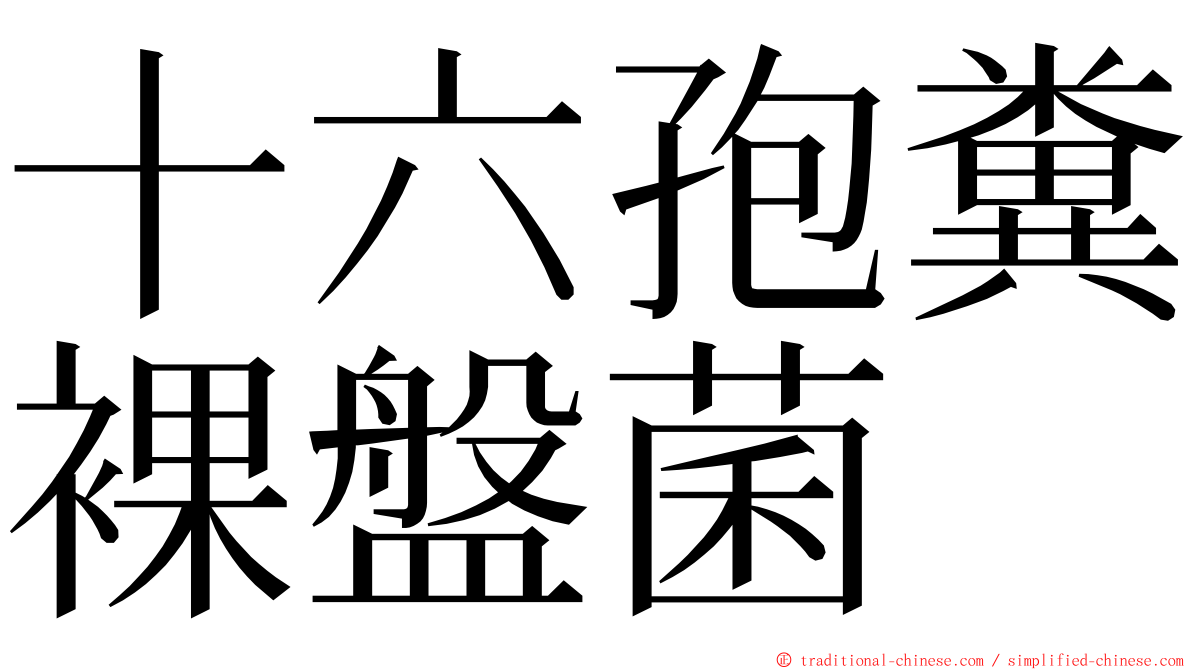 十六孢糞裸盤菌 ming font