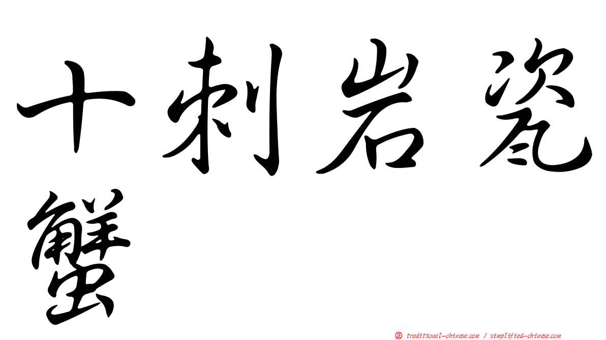 十刺岩瓷蟹