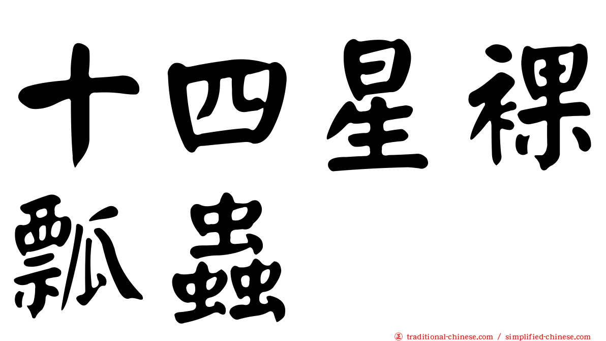 十四星裸瓢蟲
