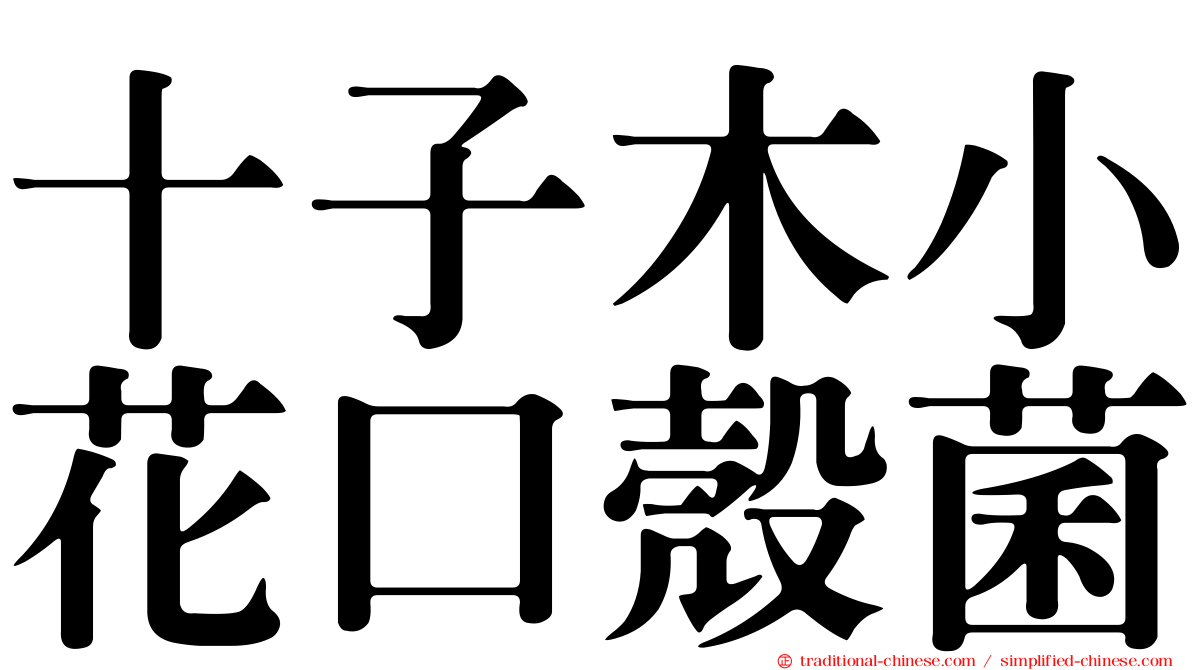 十子木小花口殼菌