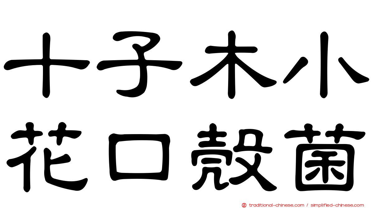 十子木小花口殼菌