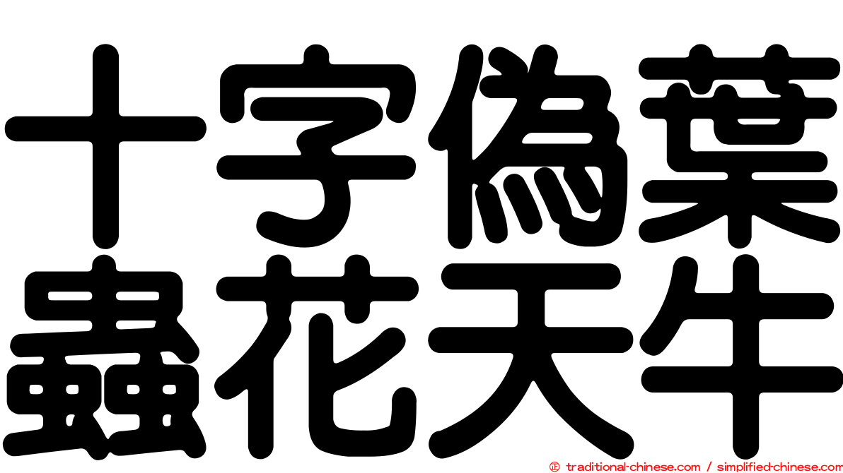 十字偽葉蟲花天牛