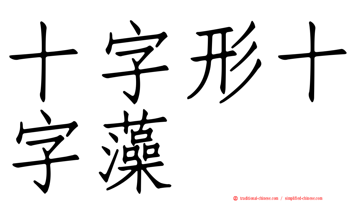 十字形十字藻