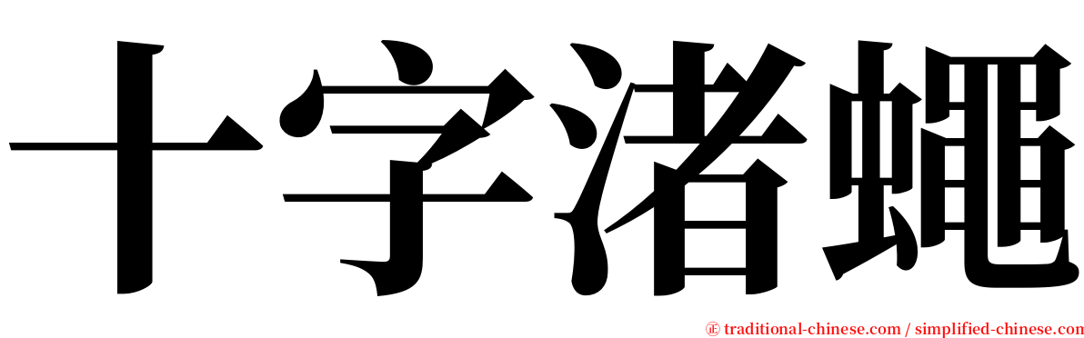 十字渚蠅 serif font