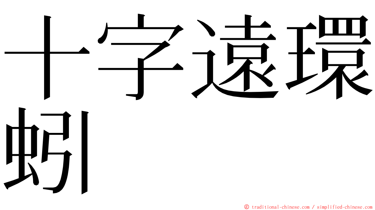 十字遠環蚓 ming font