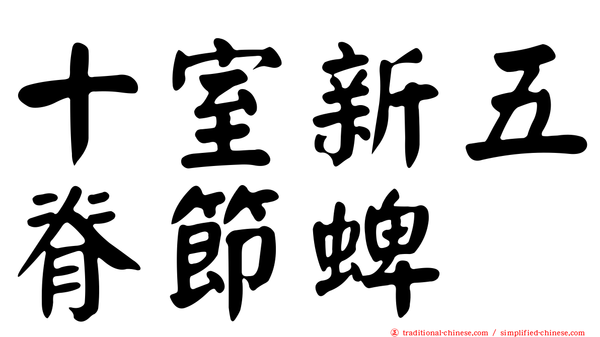 十室新五脊節蜱