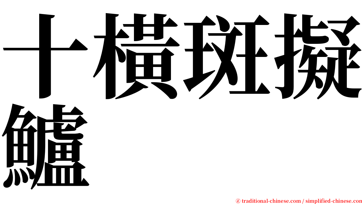 十橫斑擬鱸 serif font
