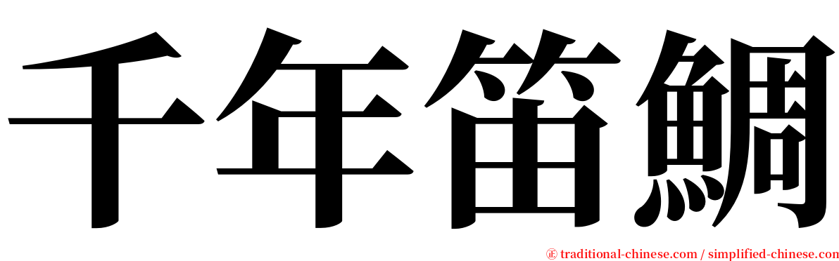 千年笛鯛 serif font