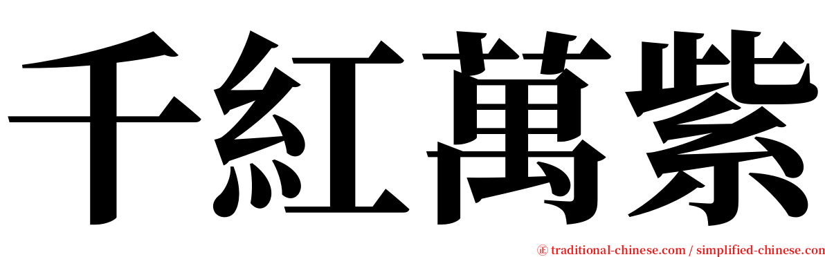 千紅萬紫 serif font