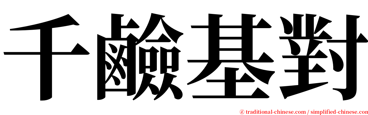 千鹼基對 serif font