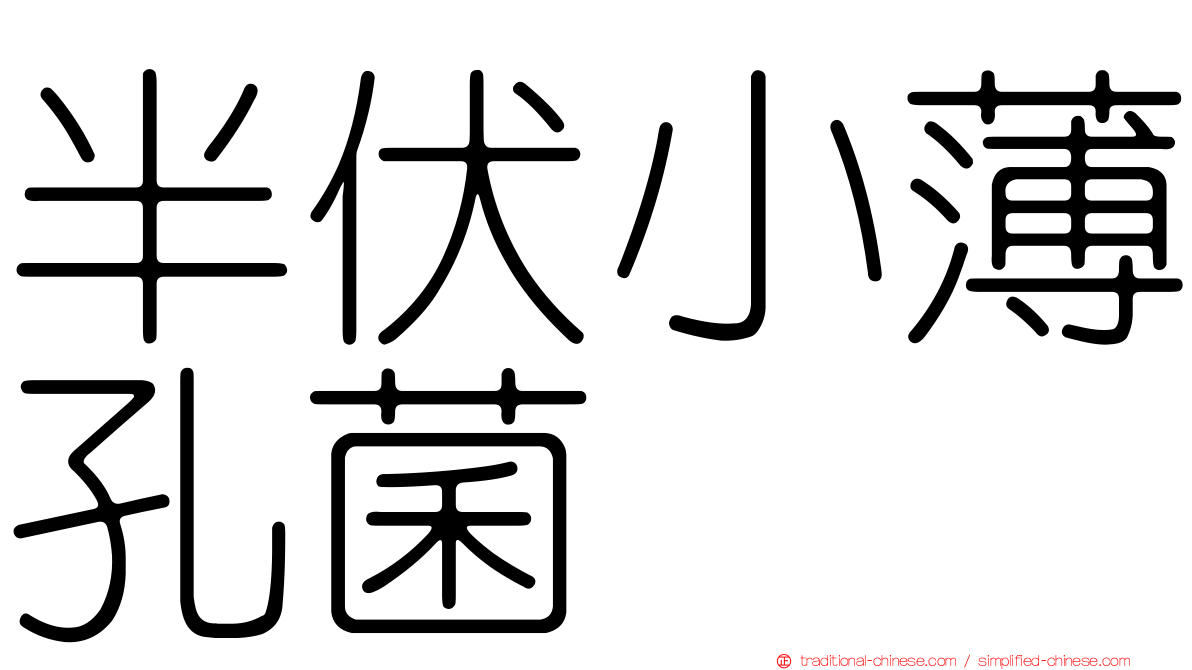 半伏小薄孔菌