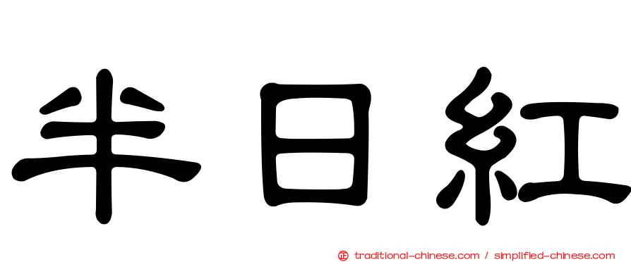 半日紅