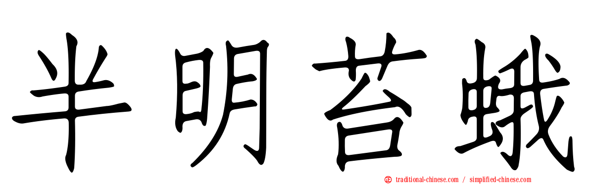 半明苔蛾