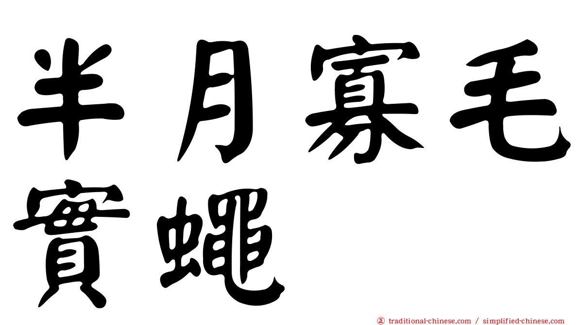 半月寡毛實蠅