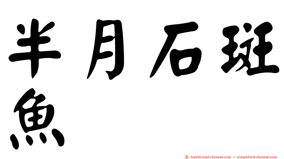 半月石斑魚