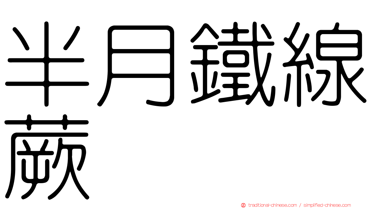 半月鐵線蕨