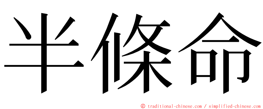 半條命 ming font