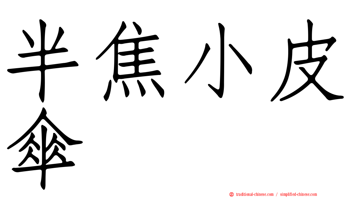 半焦小皮傘