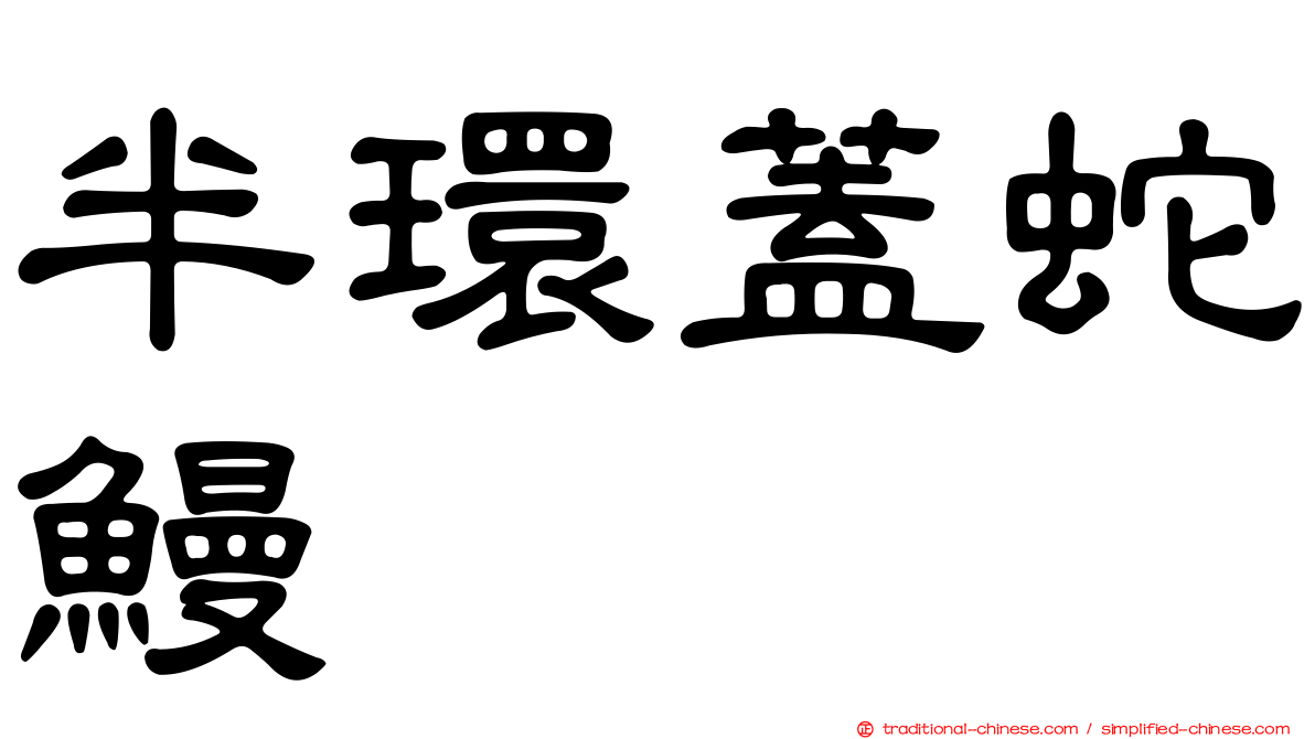 半環蓋蛇鰻
