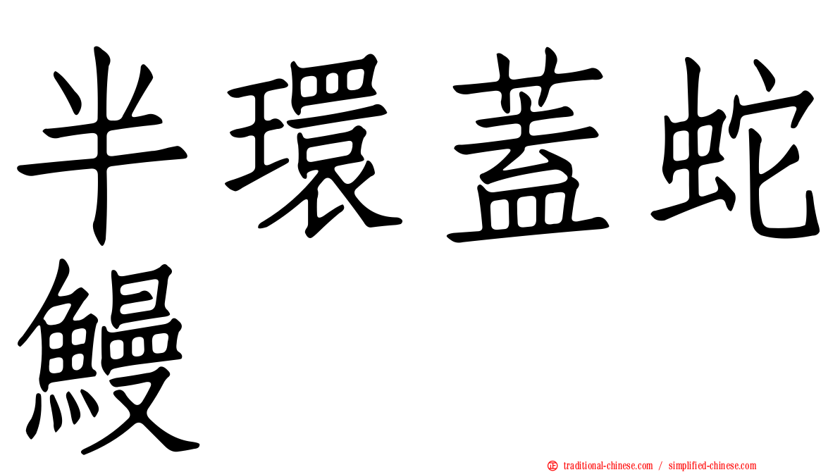 半環蓋蛇鰻