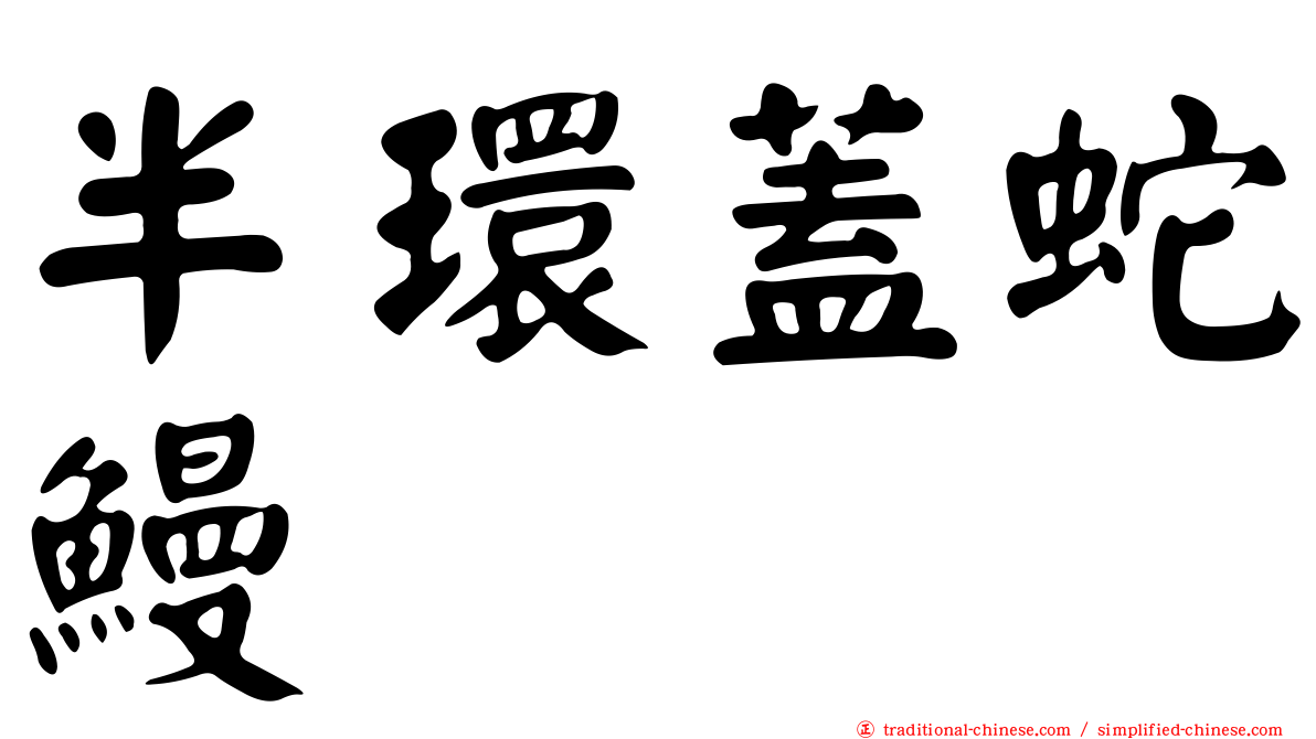 半環蓋蛇鰻