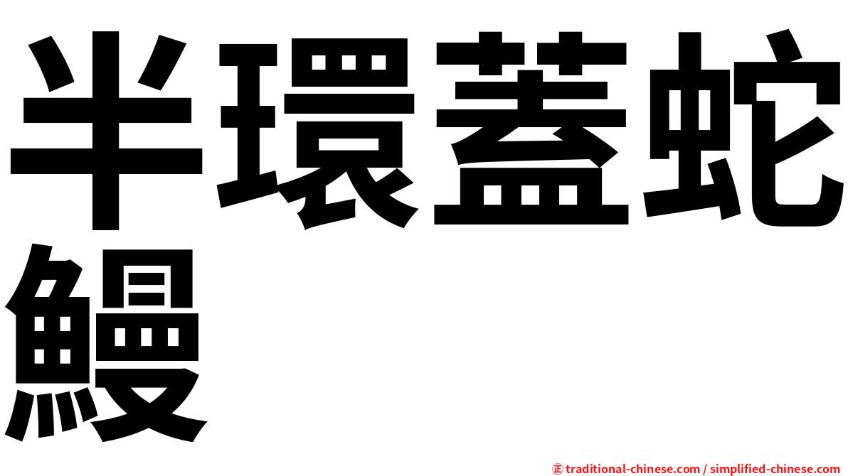 半環蓋蛇鰻