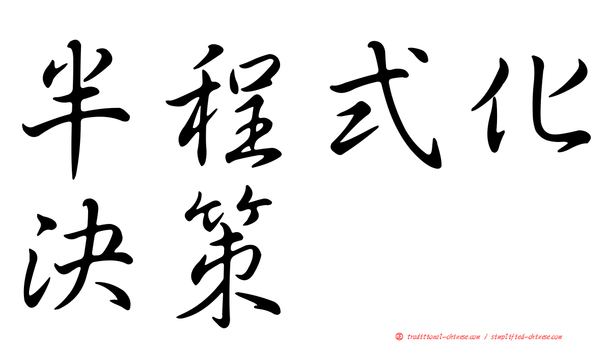 半程式化決策