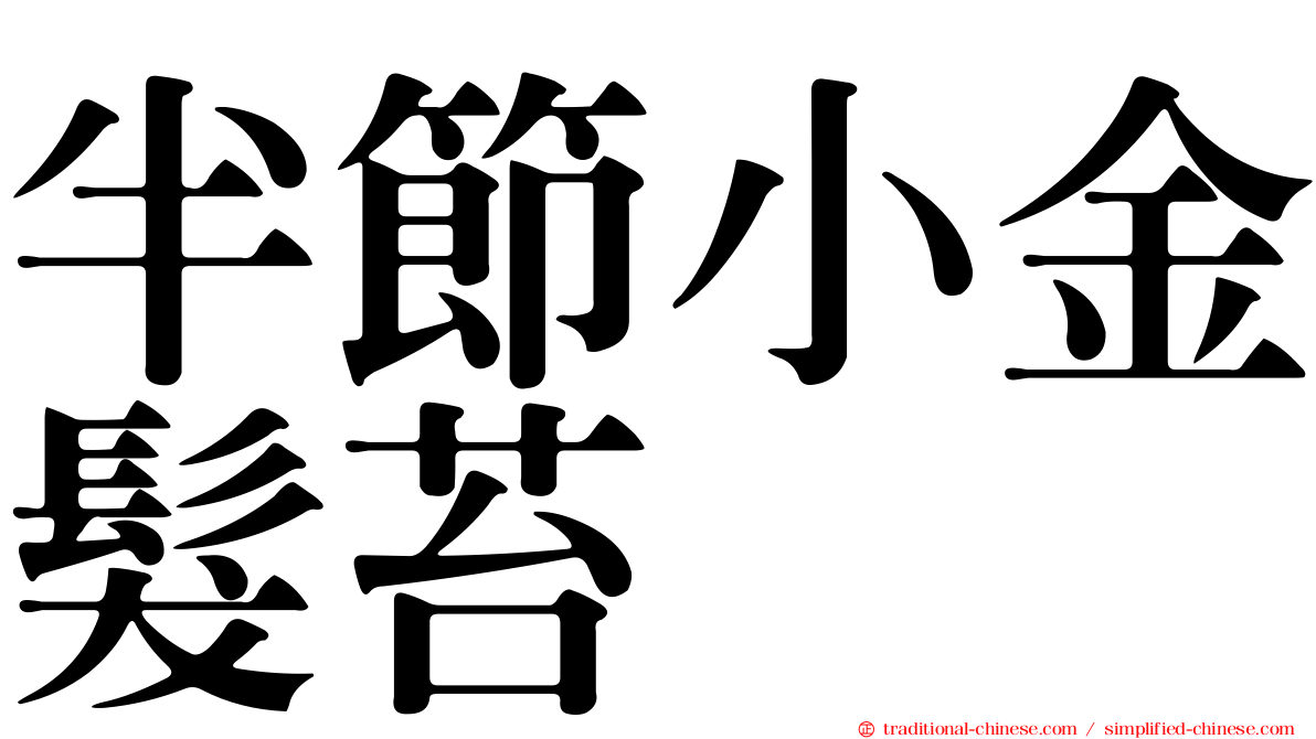半節小金髮苔