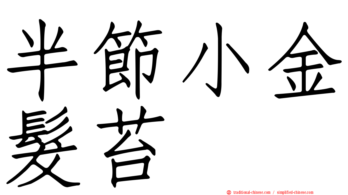 半節小金髮苔