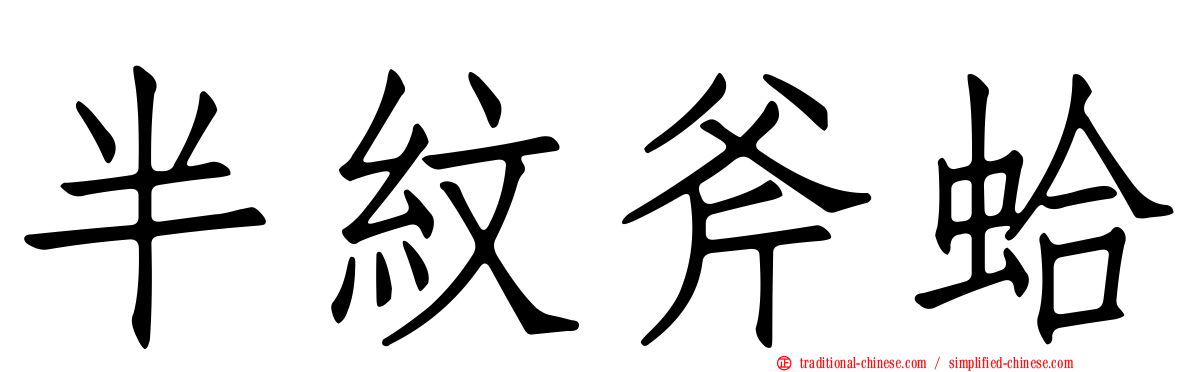 半紋斧蛤