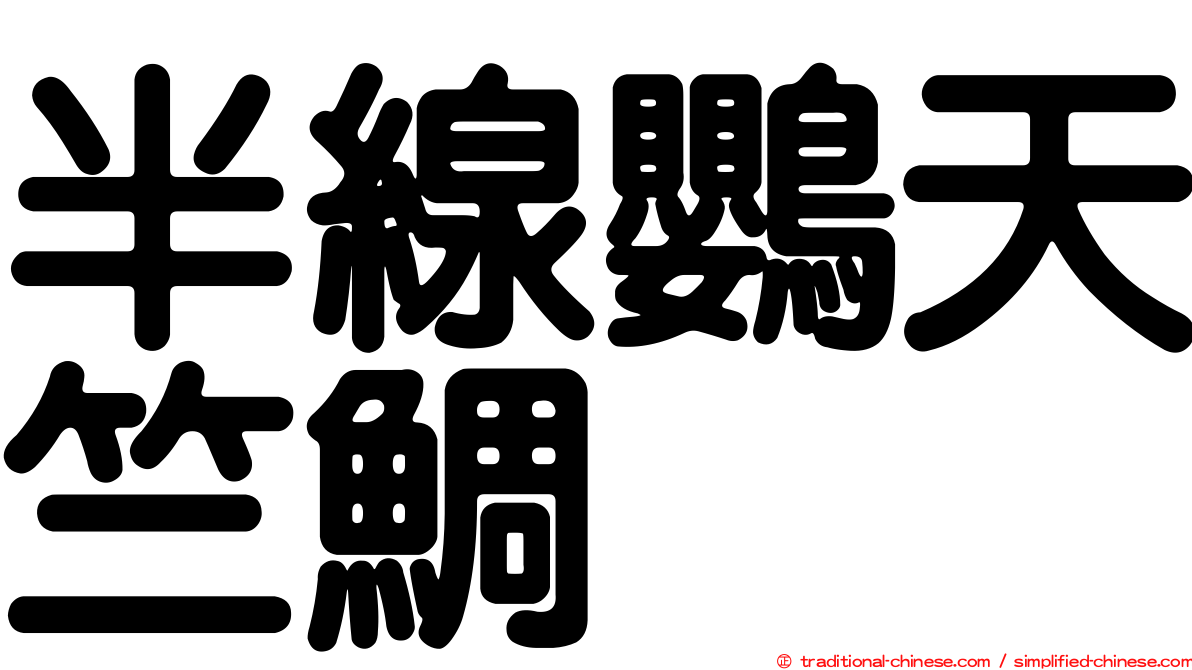 半線鸚天竺鯛
