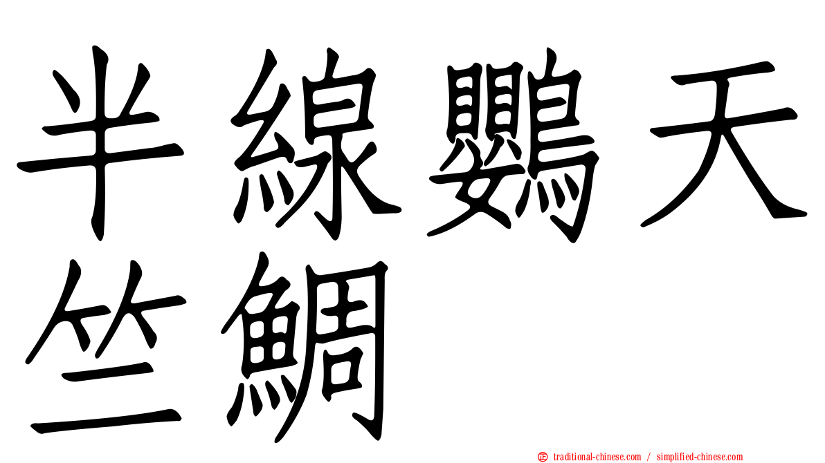 半線鸚天竺鯛