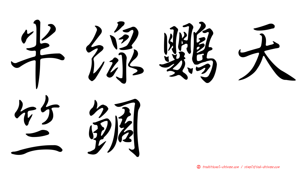 半線鸚天竺鯛
