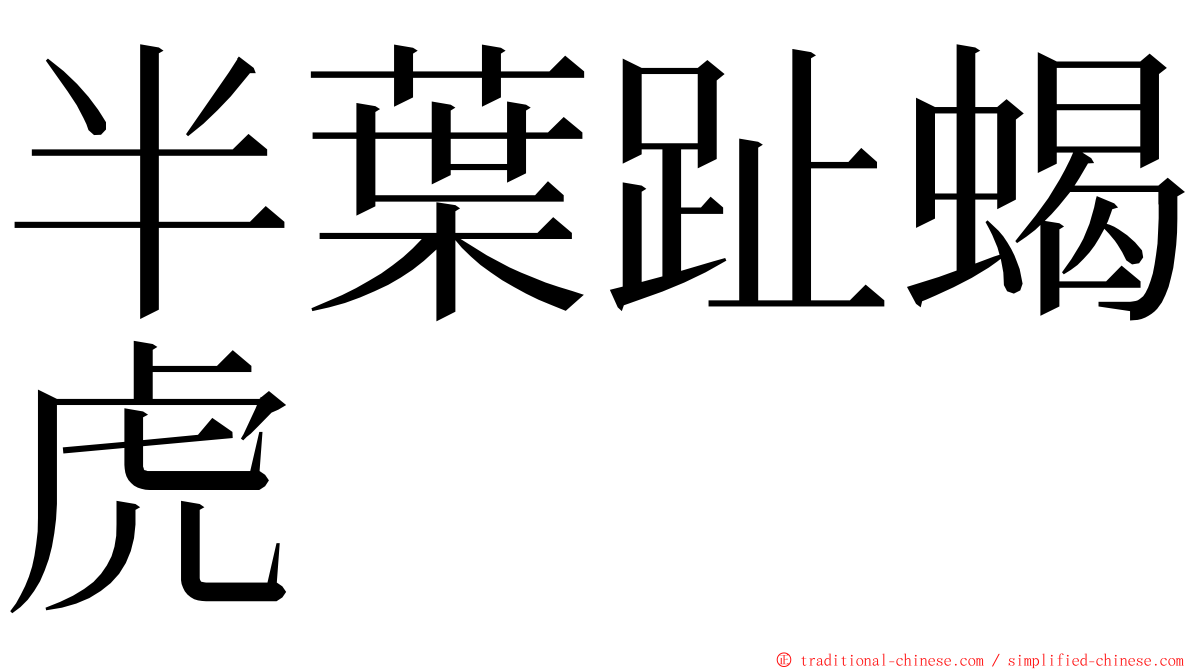 半葉趾蝎虎 ming font