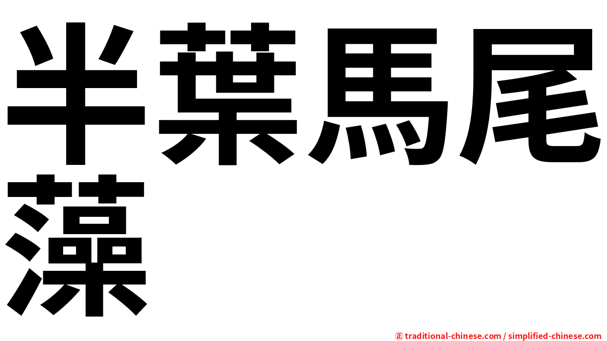 半葉馬尾藻