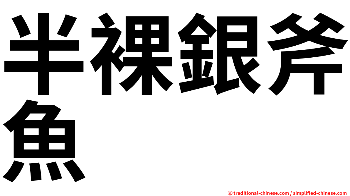 半裸銀斧魚