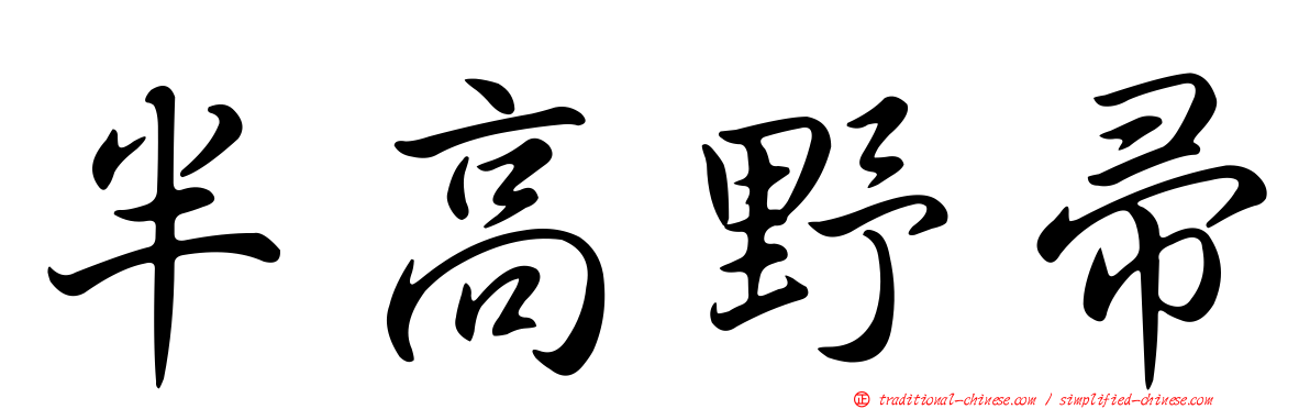 半高野帚