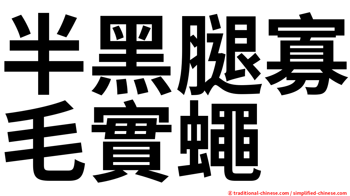 半黑腿寡毛實蠅