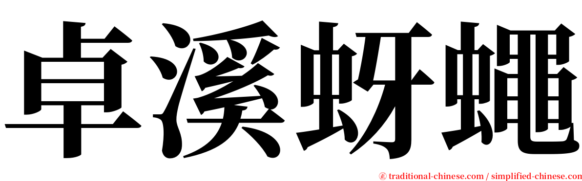 卓溪蚜蠅 serif font