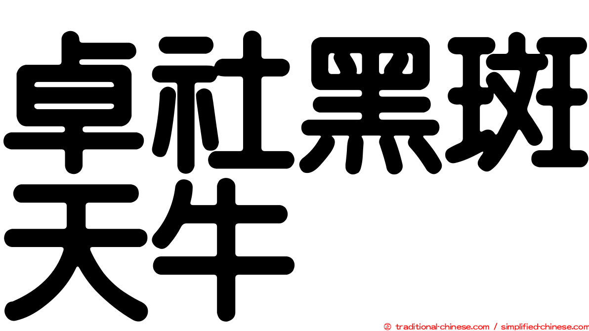 卓社黑斑天牛