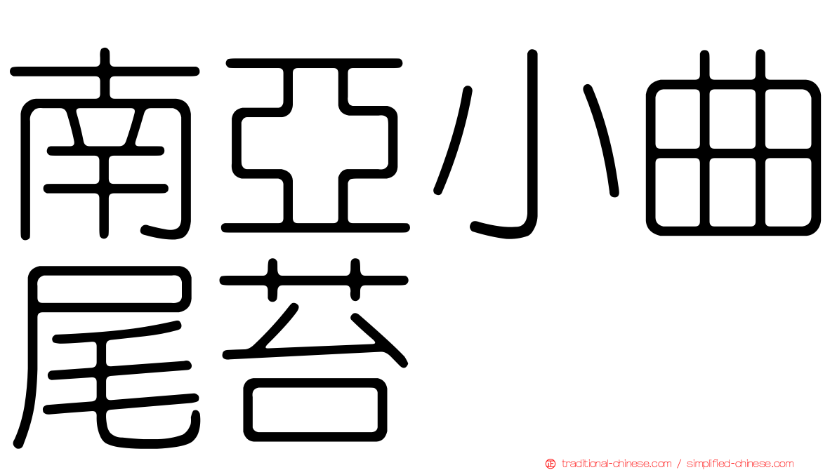 南亞小曲尾苔