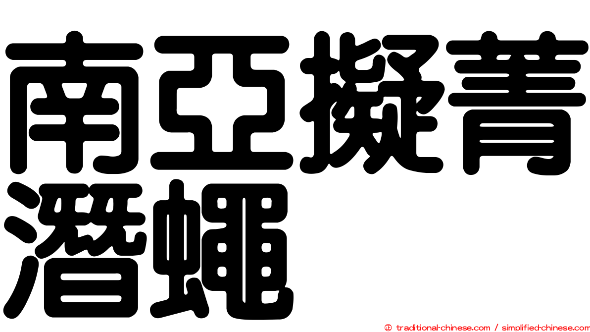 南亞擬菁潛蠅