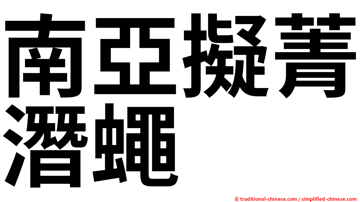 南亞擬菁潛蠅